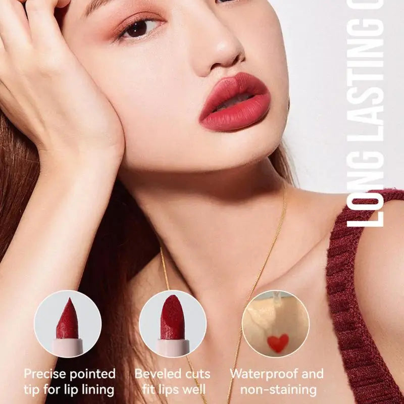 Long Lasting Lip Stain Pen Set - Natural Lip Color & Plumper Finish
