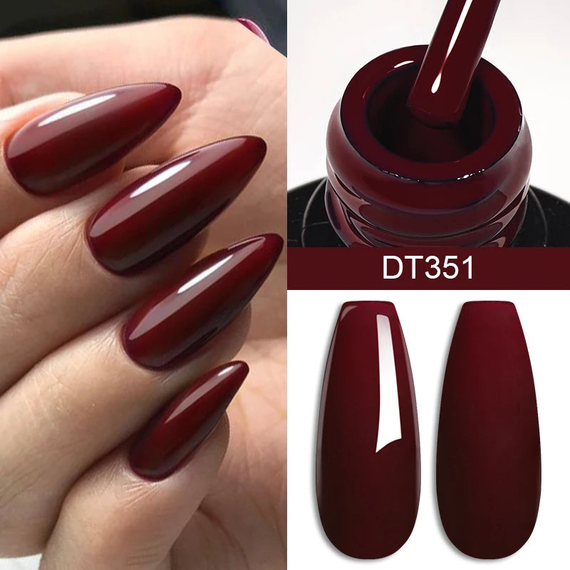 7ml Long-Lasting Gel Nail Polish Set for Manicure & Nail Art - French Style