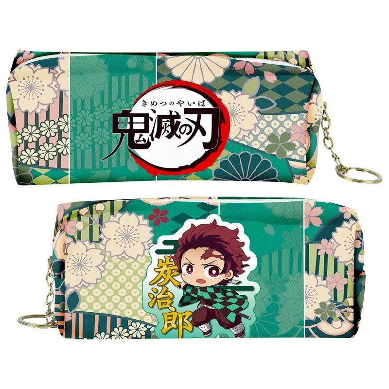 Cartoon Anime Coin Purse & Pencil Case for Stationery and Coins - Nezuko Mitsuri Butterfly Ninja