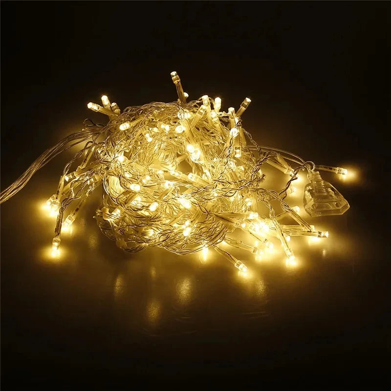 Outdoor Icicle LED String Lights 5m Drop Curtain Garden Xmas Decoration