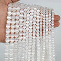Natural Selenite Beads for Jewelry Making - Semi-Precious Round Loose Stones