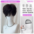 Short Boy Bangs Wig for Men - 10 Inch Synthetic Heat-Resistant Casual Style