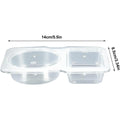 Double Compartment Food Storage Containers with Lids - Reusable Snack Boxes