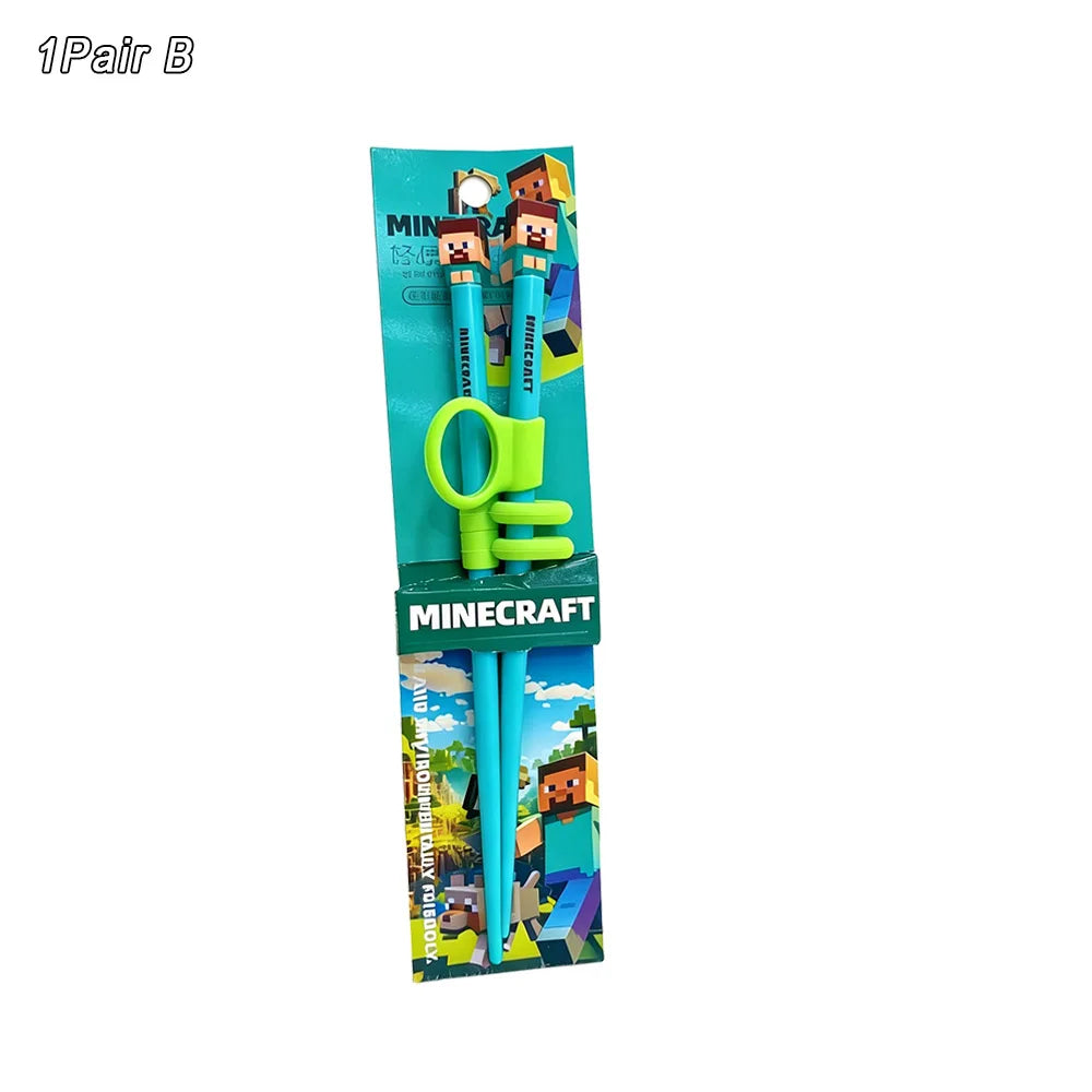Kids Training Chopsticks Cartoon Reusable Learning Tableware Set