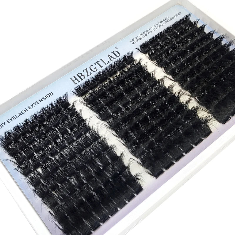 Fluffy Lash Cluster Eyelashes with Spike Extended Fairy Manga Lash Varieties