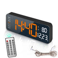 10-Inch Digital Wall & Desk Clock with Alarm, Thermometer, Calendar & Night Light