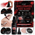 Halloween SFX Makeup Kit with Scar Wax Blood Latex & Tools - Realistic Effects