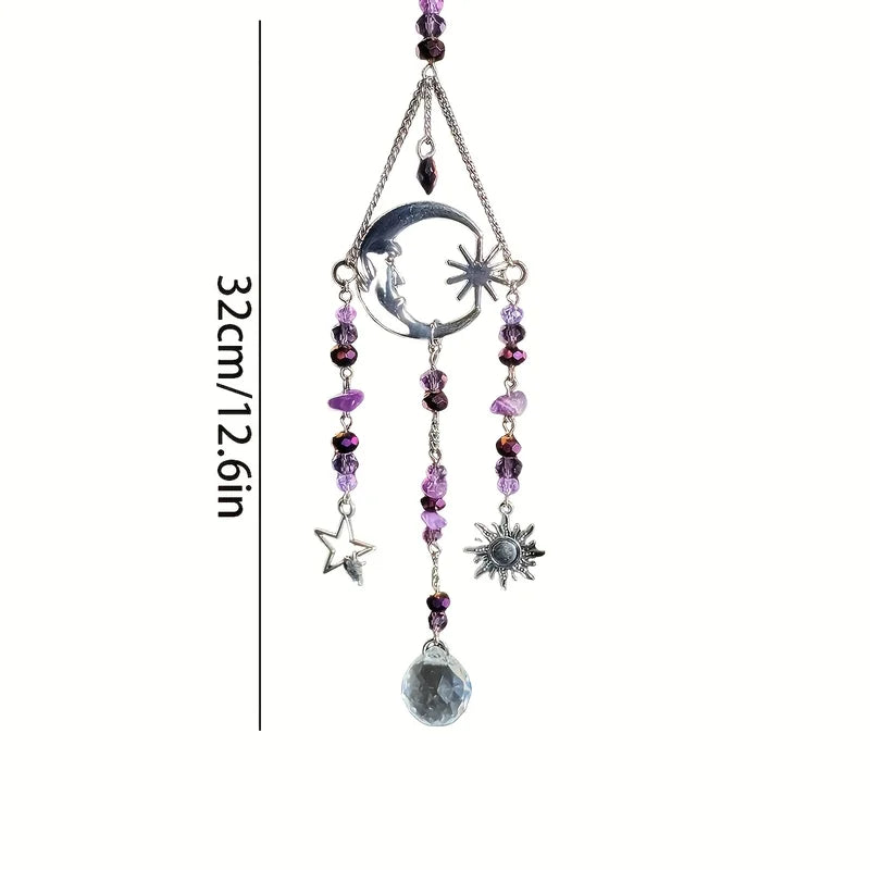 Celestial Moon Goddess Crystal Sun Catcher for Home & Garden Decor
