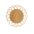 Bohemian Woven Vine Wall Hanging Decor - Handcrafted Flower Shape Ornament for Living Room & Bedroom