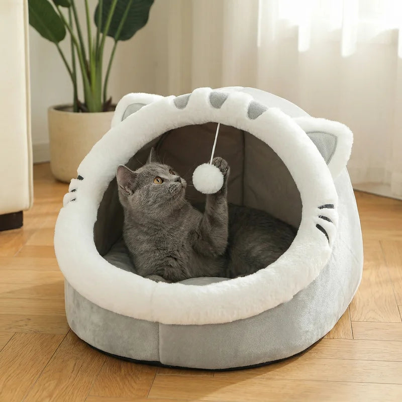 Four Season Universal Cat Bed - Soft Cozy Pet House & Sleeping Bag