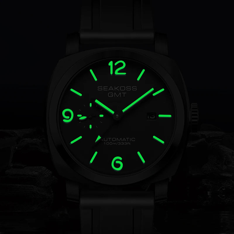 Automatic Mechanical Dive Watch 100m Waterproof GMT Sapphire Luminous Men’s Wristwatch