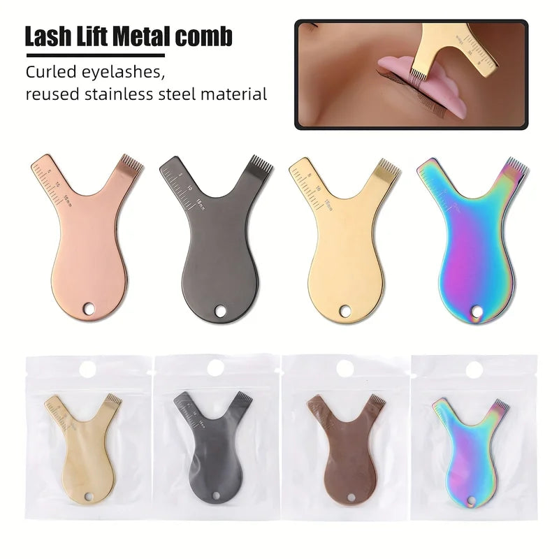Reusable Stainless Steel Eyelash Lift Brush for Lash Perm & Grafted Eyelashes