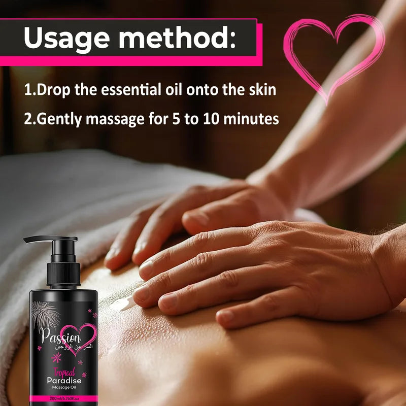 Sensual Body Oil for Couples - Hydrating Massage Oil with Almond & Jojoba