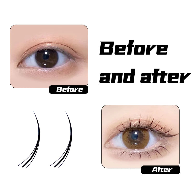 Natural Individual False Eyelashes - Grafted M-Shape Wispy Clusters, Multiple Lengths