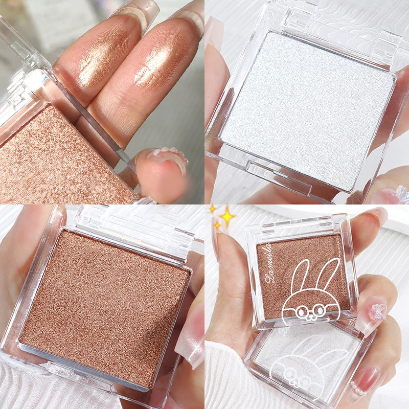 Monochrome Highlighter Palette with Brightening & Contouring Shades - Multiple Colors