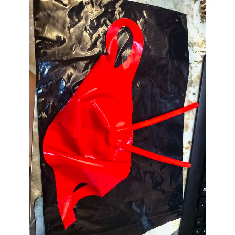 Latex Mask with 15cm Nasal Cannula - Handmade Latex Costume Accessory