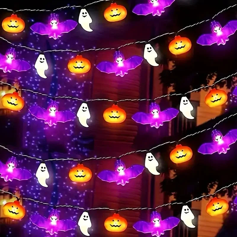 Halloween String Lights 10/20/40 LEDs Battery Operated Indoor Outdoor Decor