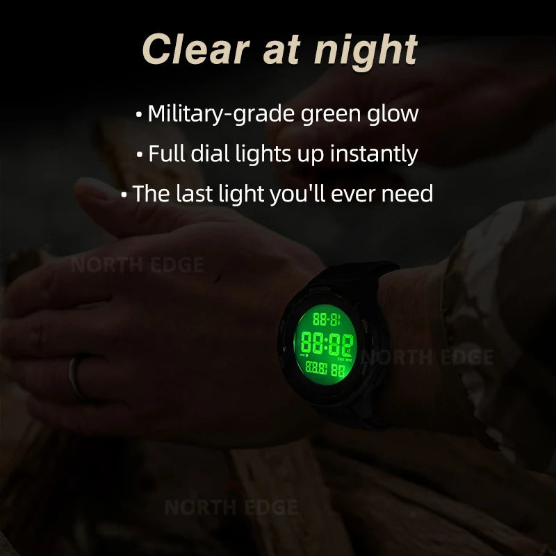 Mens Digital Sports Watch Waterproof 50M with Stopwatch & Luminous Display