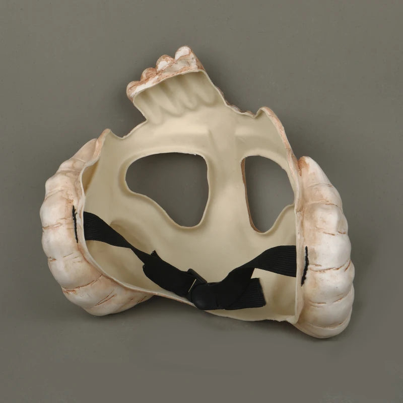Anime Skull Mask with Goat Horns - Blood War Neliel Helmet Halloween Prop