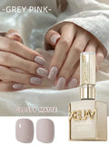Grey Pink Gel Nail Polish - Semi-Permanent UV LED Construction Varnish 15ML