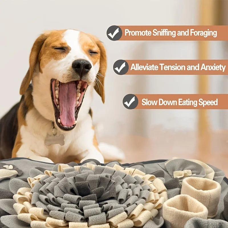 Dog Sniffing Mat - Interactive Slow Feeding & Foraging Training Pad