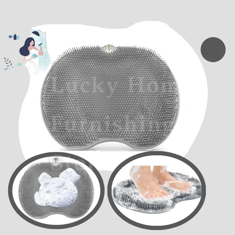 Silicone Foot Scrubber Exfoliating Bath Mat for Dead Skin Removal & Foot Spa