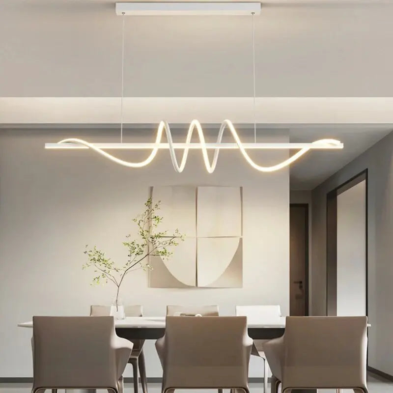 Modern LED Pendant Light Fixture for Living & Dining Rooms - Indoor Hanging Lamp