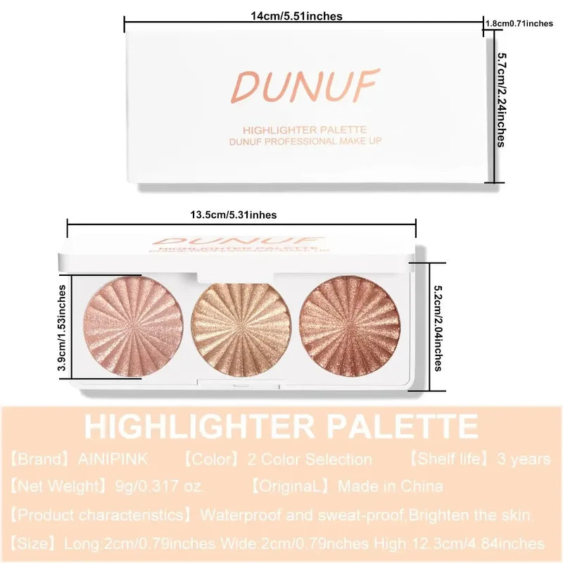 Waterproof 4-in-1 Face Makeup Palette Highlighter Blush Contour Kit