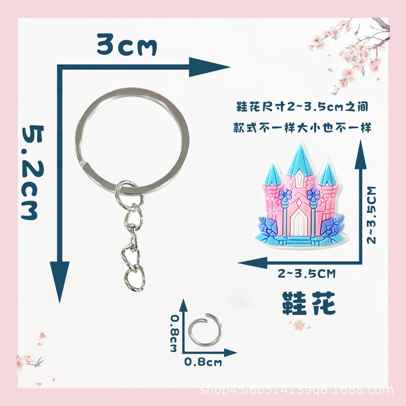 Cute PVC Keychain Set Cartoon Bag Charms Bulk Wholesale Party Favors