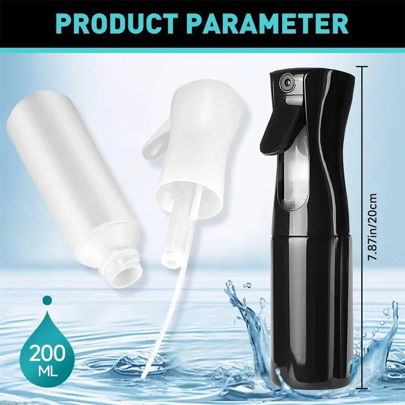 Refillable Hair Spray Bottle with Fine Mist Spray for Styling & Cleaning