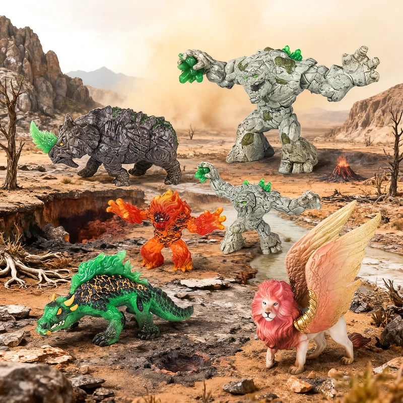 Animal Dinosaur Action Figures Set - PVC Collection for Kids, Multiple Colors