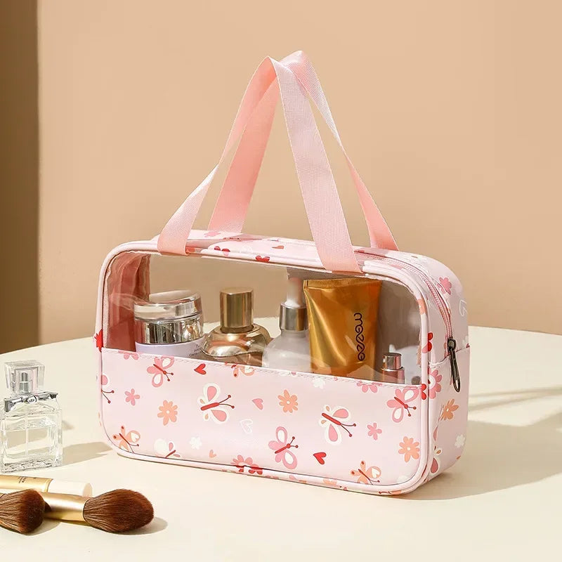 3-Piece Cosmetic Bag Set - Large Capacity Travel Makeup & Bath Wash Organizer