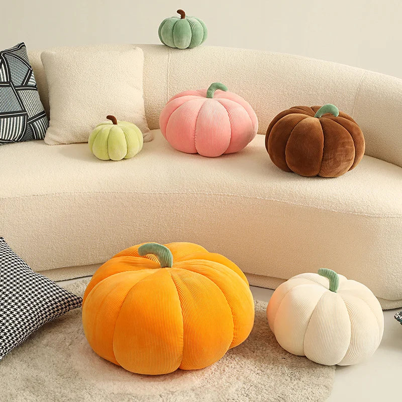 Kawaii Nordic Halloween Pumpkin Plush Toy for Kids - Soft Decorative Doll & Throw Pillow