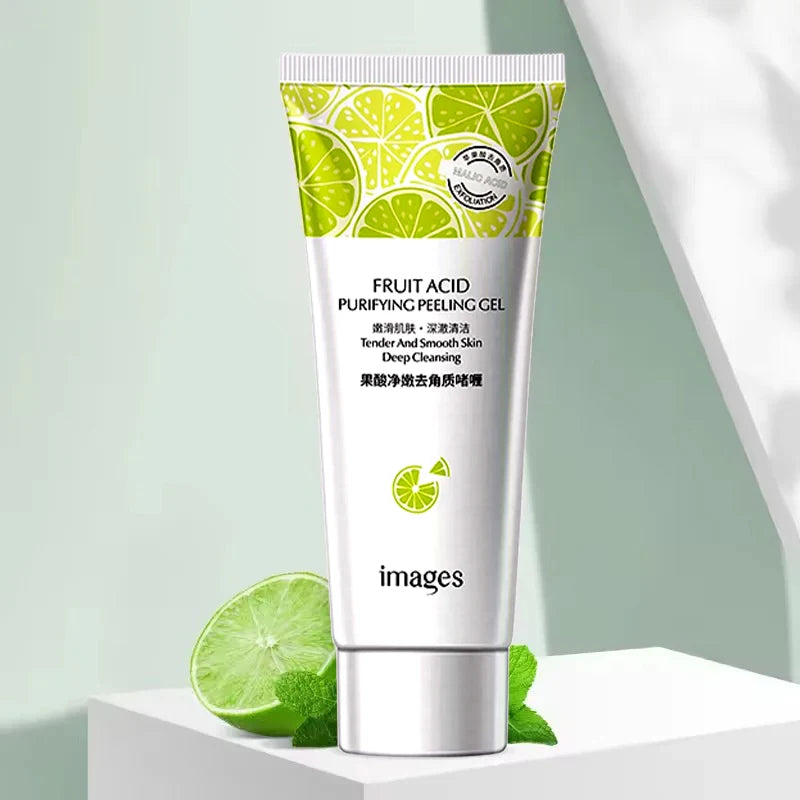 Natural Fruit Acid Peeling Gel Facial Cleanser - Deep Nourishing & Brightening, 80g
