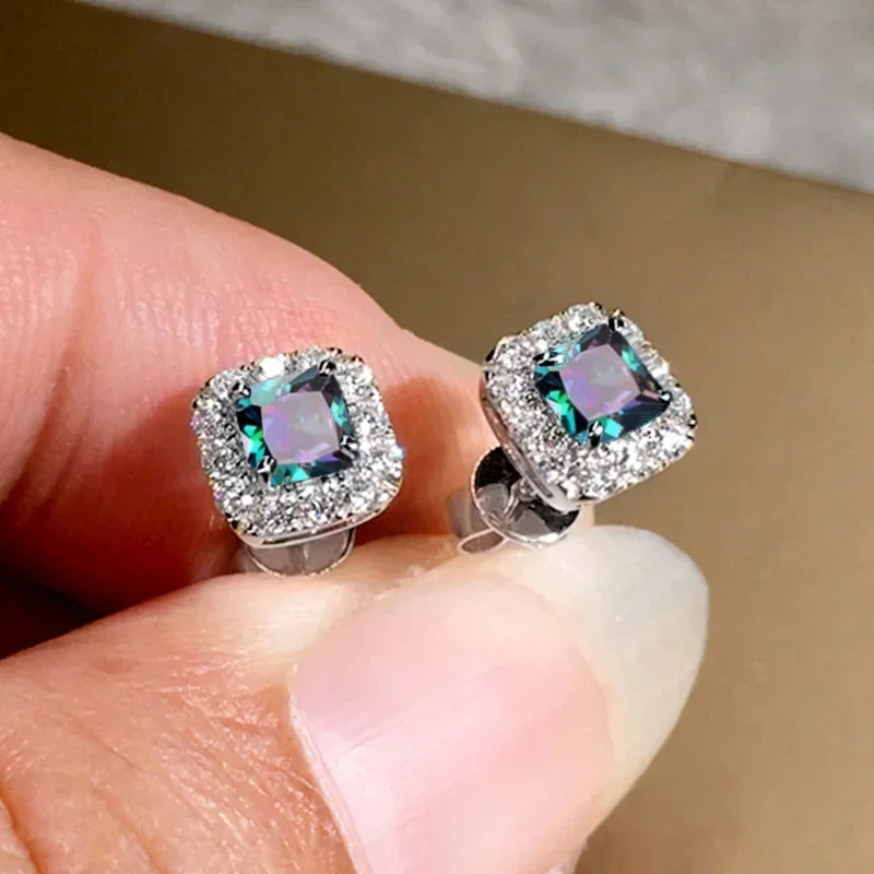 Elegant Zirconia Ear Studs for Women Wedding & Daily Wear Jewelry