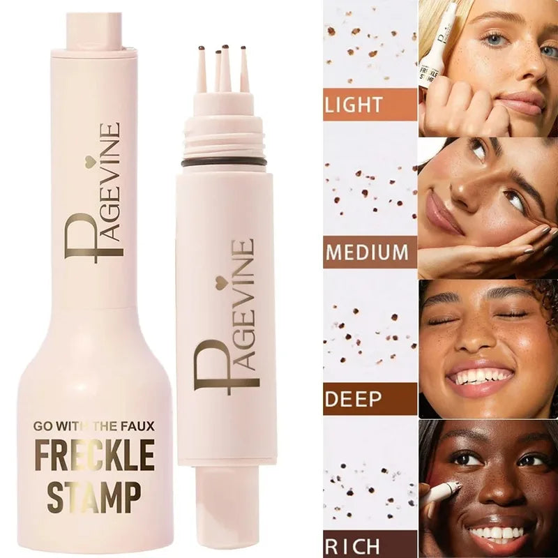 Freckle Stamp Pen Dual-Head Makeup Tool for Natural Fake Freckles & Concealer