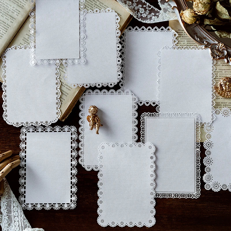 10 Pcs Lace Cutouts Craft Embellishments for Scrapbooking & DIY Projects