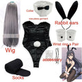 Bunny Girl Sakurajima Mai Cosplay Costume with Stockings & High Heels for Girls