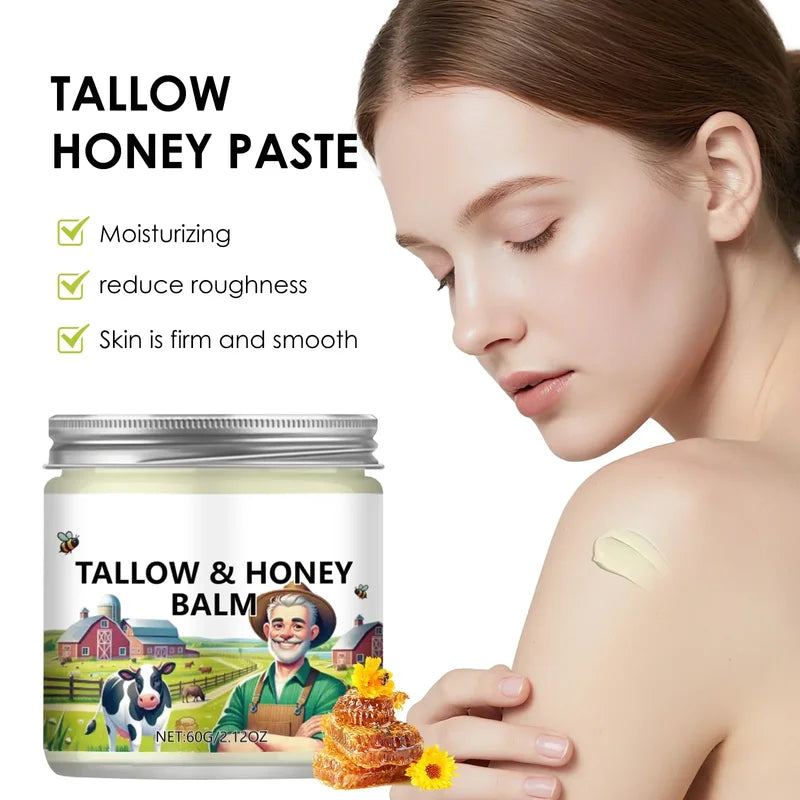 Moisturizing Body Cream with Tallow & Honey for Deep Hydration & Skin Repair
