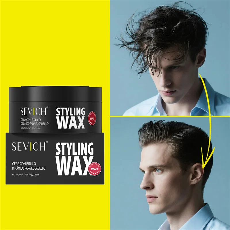 Long-Lasting Hair Wax Clay for Men with Strong Hold & Low Shine - 80g