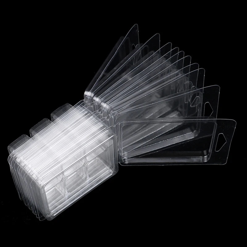 10Pcs Wax Melt Clamshell Molds Clear Wax Cubes for Candle Making