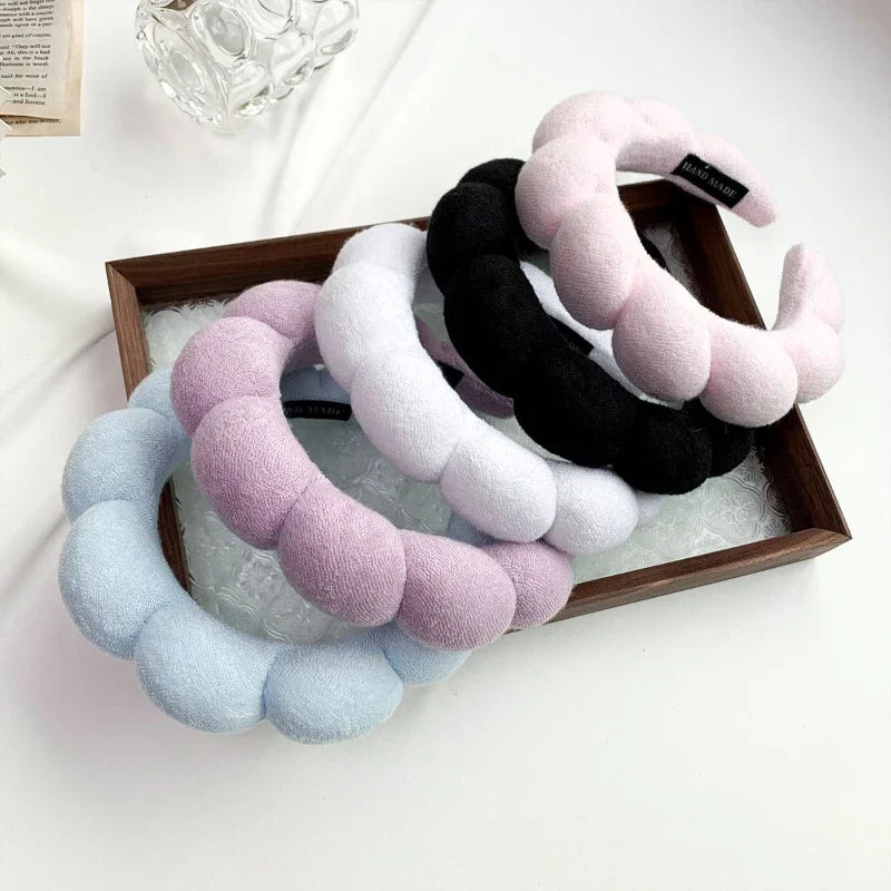 Fashion Sponge Headband for Women Girls - Puffy Hair Band Makeup & Hair Accessories