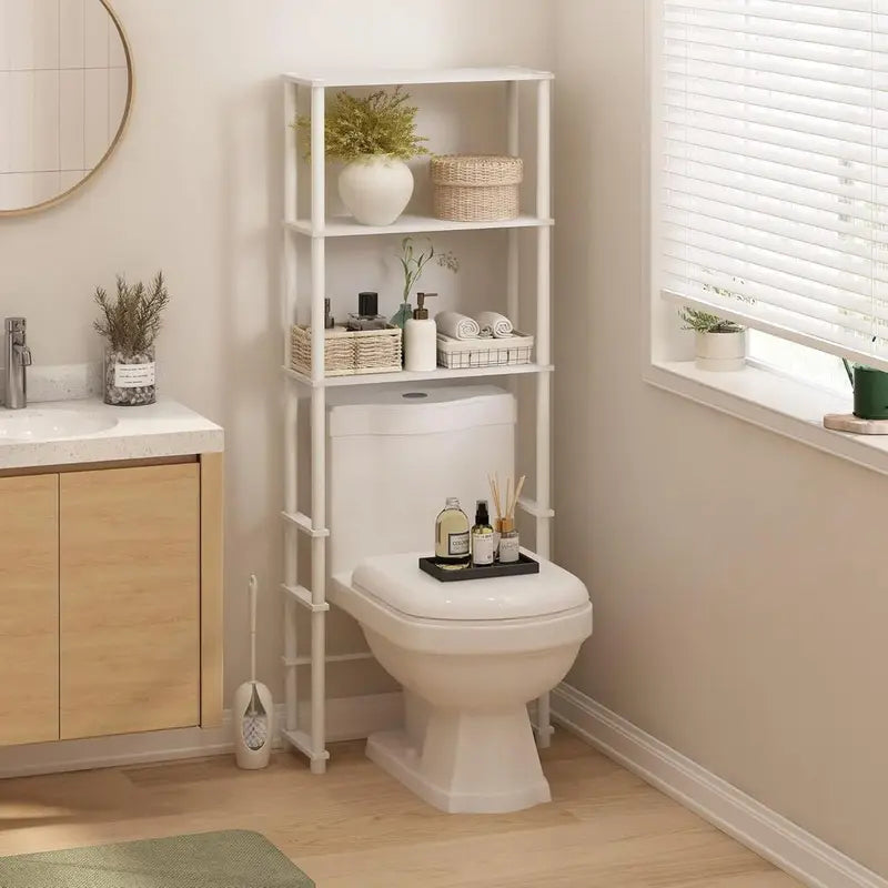 Over The Toilet Storage Organizer with 3 Shelves, Space Saver Bathroom Rack