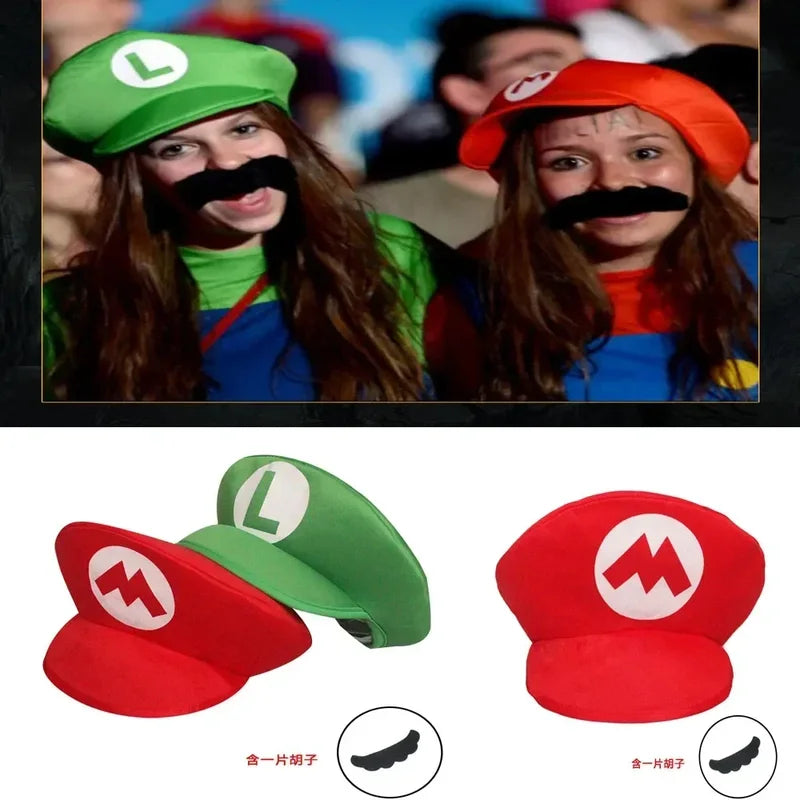 Kids Cartoon Costume Hat with Mustache Halloween Party Accessories - Unisex