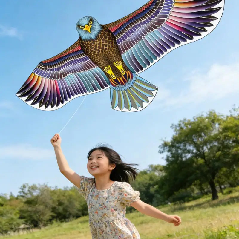 Large Eagle Kite with 30 Meter Line for Outdoor Flying and Bird Deterrent