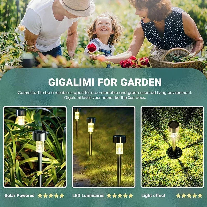 Outdoor Solar Pathway Lights Waterproof Garden Lanterns Landscape Lighting