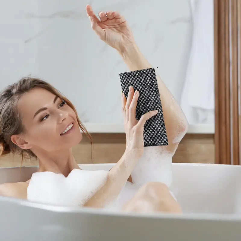Exfoliating Body Towel for Back and Full-Body Cleansing - Soft Cotton Blend