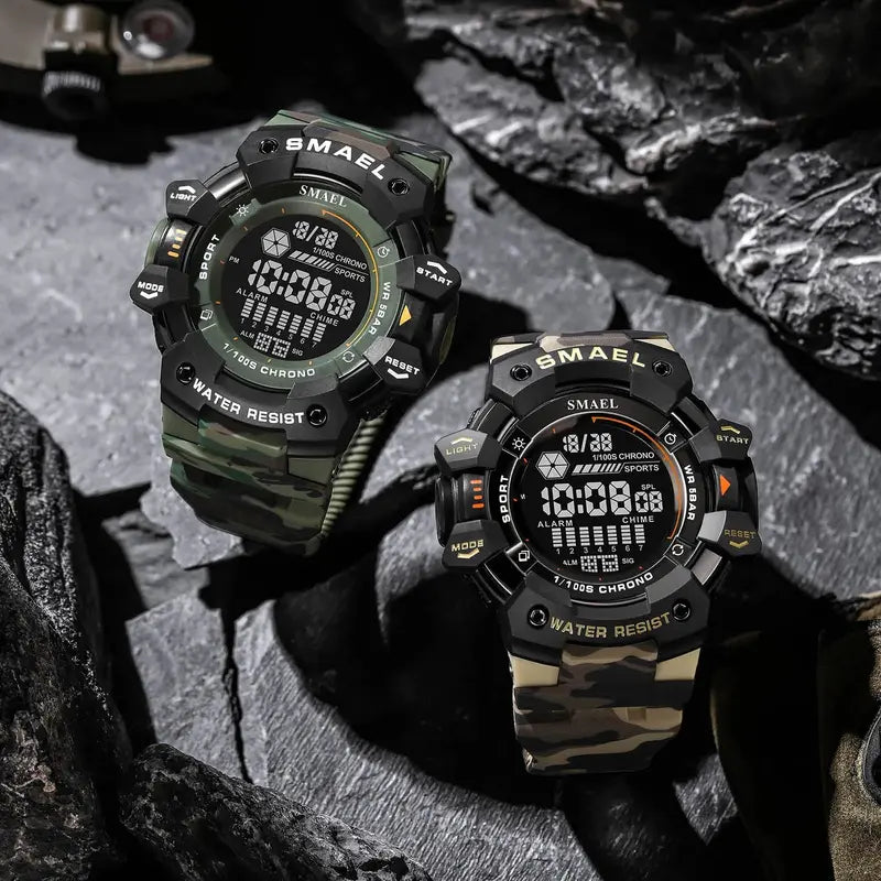 Digital Wristwatch for Men Waterproof Sport Watch with Stopwatch & Alarm