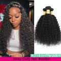 Kinky Curly Human Hair Bundles - Burmese Remy Natural Textures, 22-28 Inches