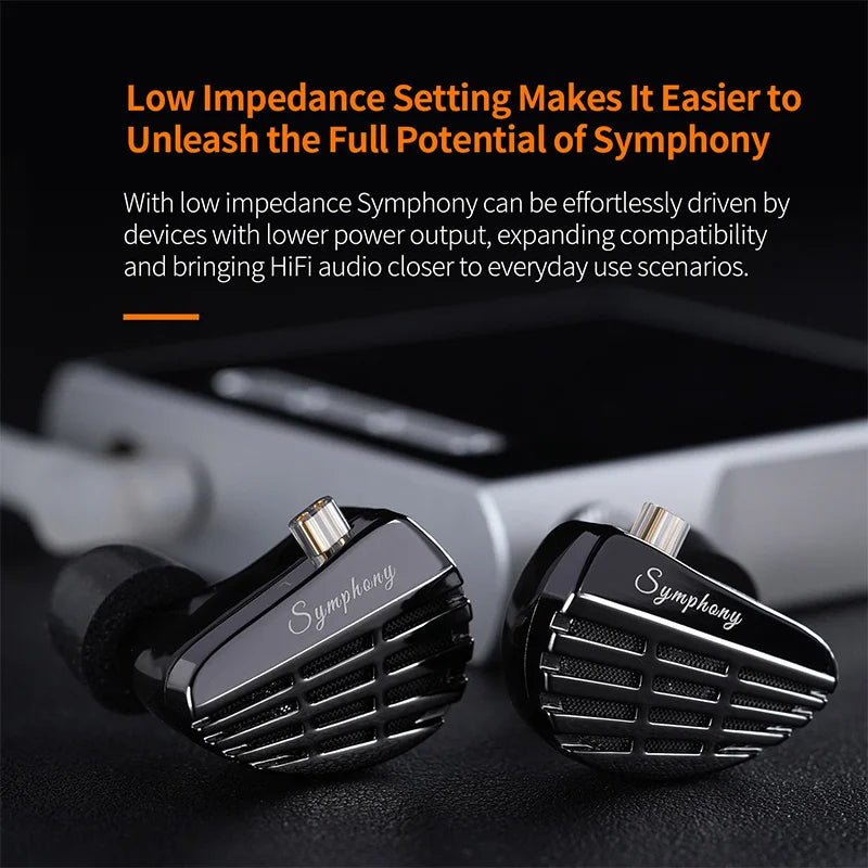 KZ Symphony Hybrid Earphones with Planar Driver and 6mm Dynamic Driver for HiFi DJ Gaming